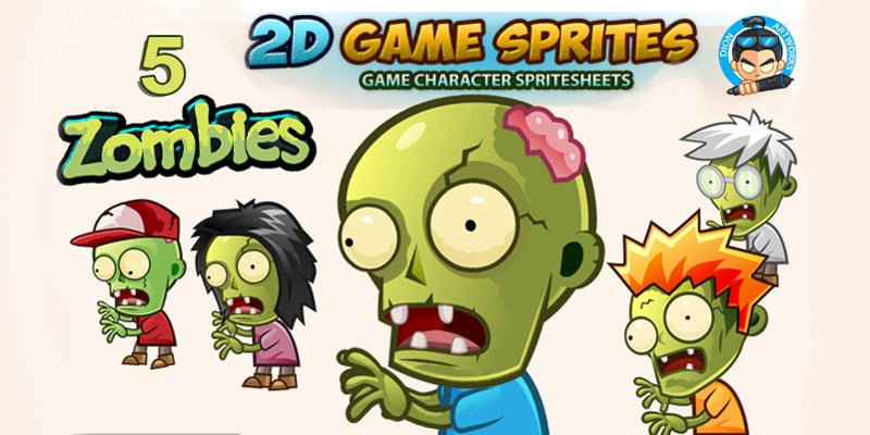 5 Zombies Sprites