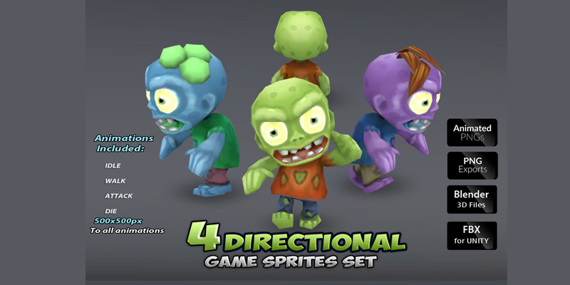 4-Directional game sprites