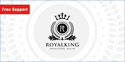 Letter R King Logo