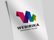 Web Colorful Folded Letter W Logo Screenshot 1