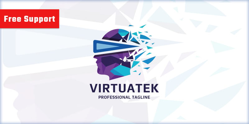 Virtual Human Face Logo