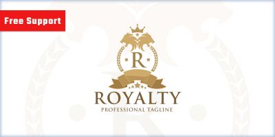 Royalty Crest Letter R Logo