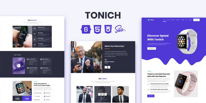 Tonich - App Landing Page HTML Template