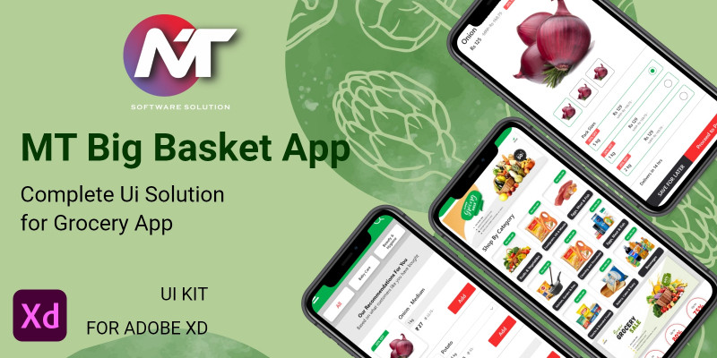 MT BigBasket - Complete UI Kit For Adobe XD