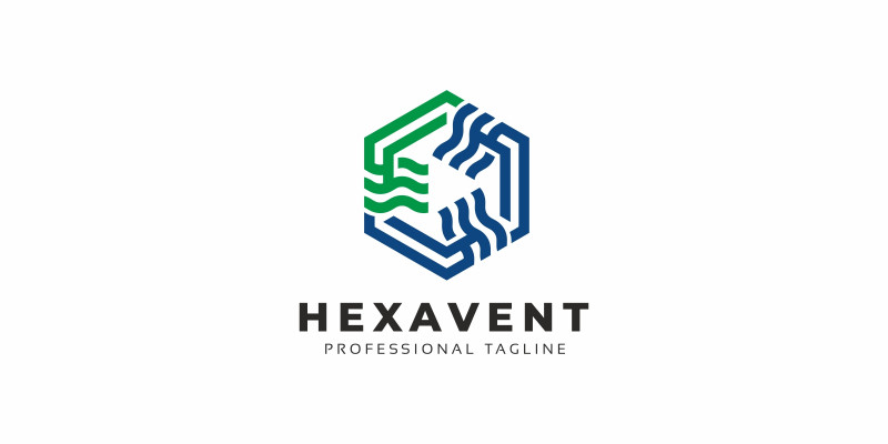 Hexagon Wave Logo