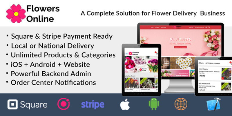 Online Flowers Florists Ordering Ionic Template