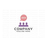 Business Chat Logo Vector Template