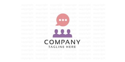 Business Chat Logo Vector Template