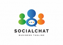 Social Chat Communication Logo Design Screenshot 1