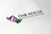 Oak House Green Real Estate Logo Design Screenshot 2