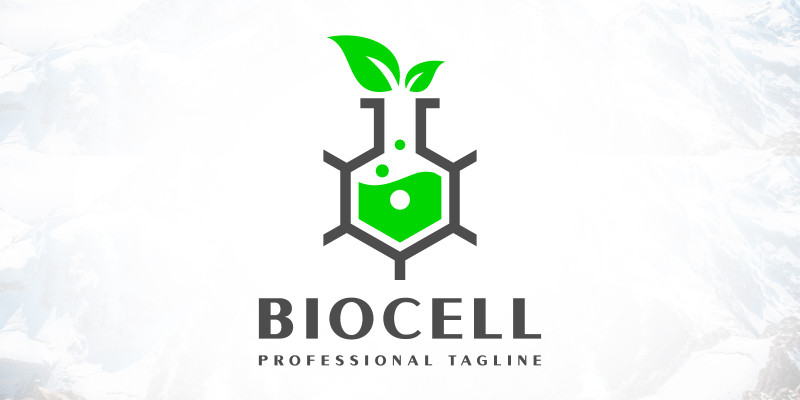 Science Natural Bio Cell Lab Logo Design