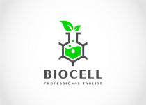 Science Natural Bio Cell Lab Logo Design Screenshot 1