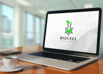 Science Natural Bio Cell Lab Logo Design Screenshot 3
