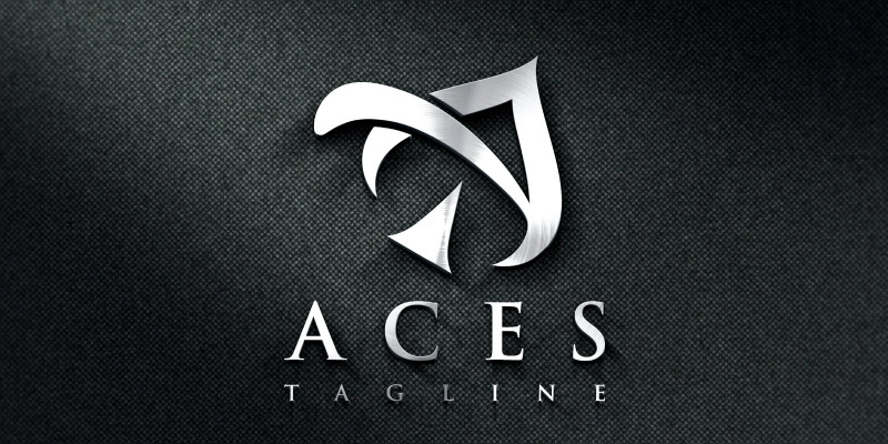 Creative Letter A Aces Logo Design