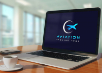 Plane Air Jet Sky Aviation Logo Design Screenshot 3