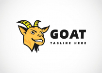 Cool Funny Animal Head - Smiling Goat Logo Design Screenshot 1