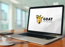 Cool Funny Animal Head - Smiling Goat Logo Design Screenshot 3