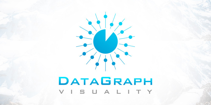 Modern Data Graph Visual Monitoring Logo Design