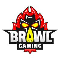 Crazy Brawl Skull Gaming Logo Design