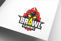 Crazy Brawl Skull Gaming Logo Design Screenshot 1