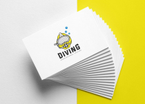 Underwater Diving Helmet Logo Design Screenshot 2