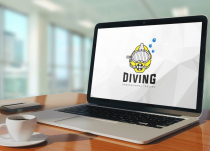 Underwater Diving Helmet Logo Design Screenshot 3