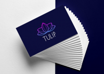 Awesome Tulip Line Minimal Flower Logo Design Screenshot 1
