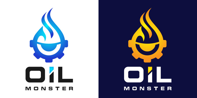 Automotive Monster Gear Oil and Gas Logo Design