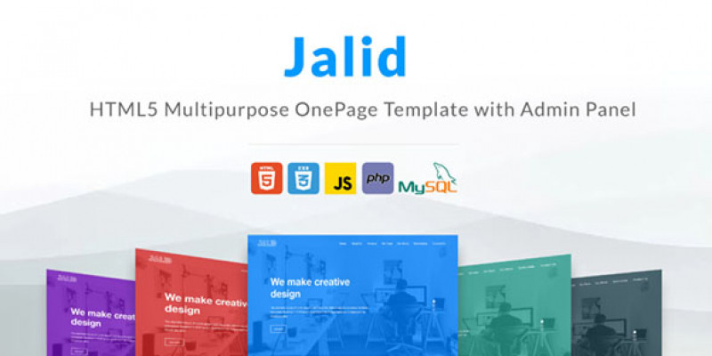 Jalid OnePage Portfolio Template With Admin Panel 