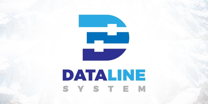 Creative Letter D Data Line Technology Logo Design