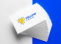 Letter Y Yellow Hexagonal Technology Logo Design Screenshot 2