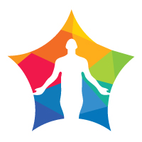 Creative Medical Wellness Human Star Logo Design