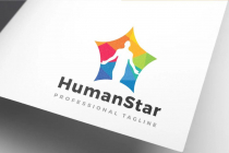 Creative Medical Wellness Human Star Logo Design Screenshot 1