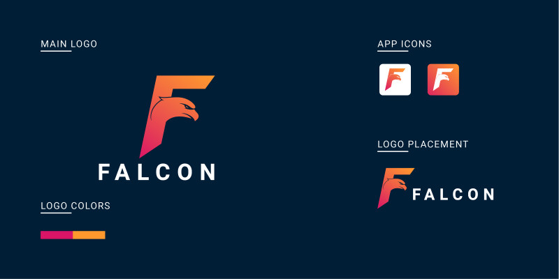 Falcon Letter F Logo Design