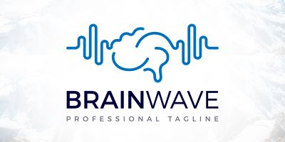 Creative Brain Wave Logo Design