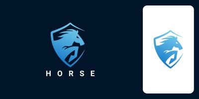 Horse Secure Vector Logo Design 