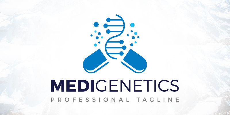 Medicine Genetics DNA Logo Design