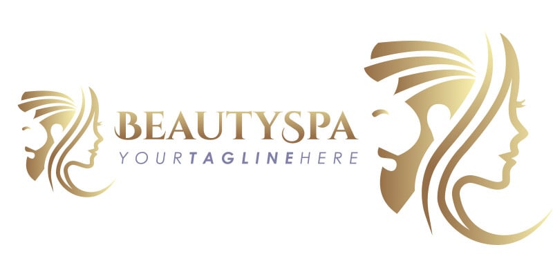 Man Woman Beauty Spa Aesthetics Logo Design