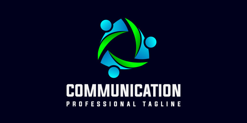 Abstract Social Communication Leader Logo Design