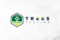 Minimal Green Trees Agriculture Environment Logo Screenshot 1