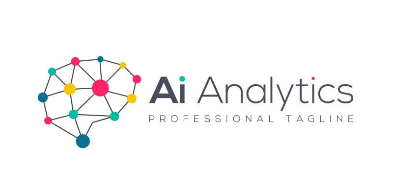 Ai Artificial intelligence Analytics Brain Logo