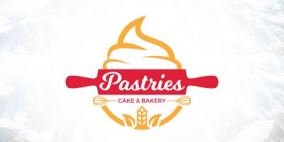 Restaurant Food Pastry Cake and Bakery Logo Design