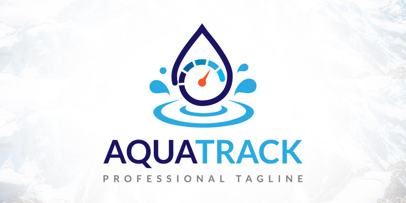 Aqua Supervision Water Track Logo Design