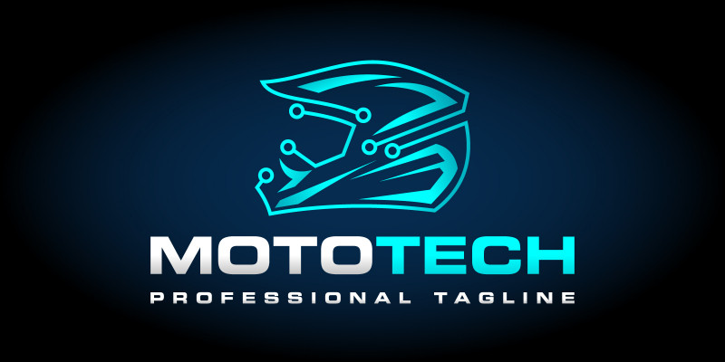 Automotive Motor Bike Technology Helmet Logo
