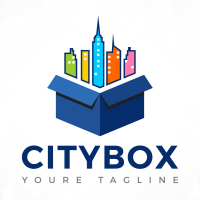 Colorful City Box Logo Design