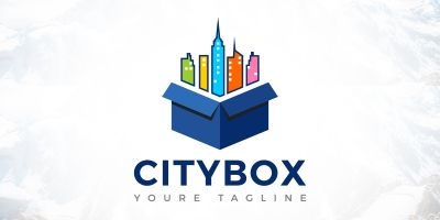 Colorful City Box Logo Design