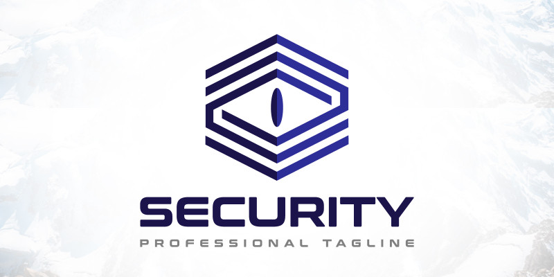 Hexagonal Security Eye Logo Design