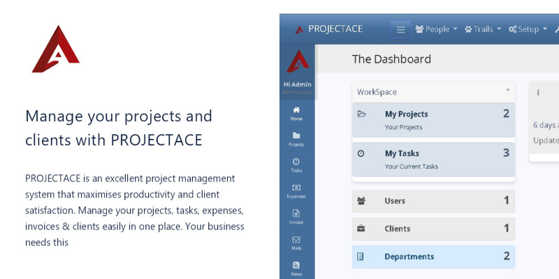 ProjectAce - Project and Client Management System