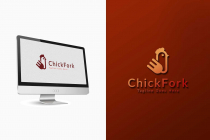 Chicken Fork Logo Template Screenshot 1
