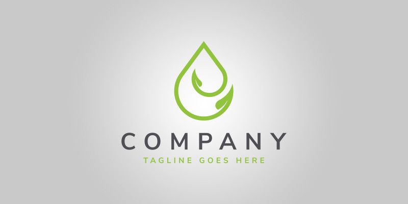 Eco Drop Logo Template Design